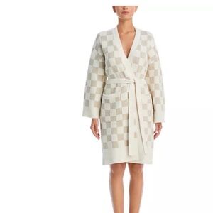 Barefoot Dreams Cream Checkered Women's Robe